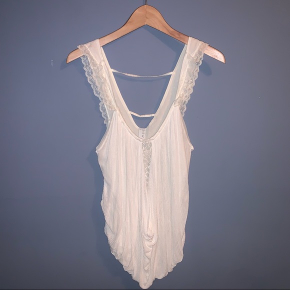Free People Tops - Free People New Romantics Etherial Lace Tank Top Size Small